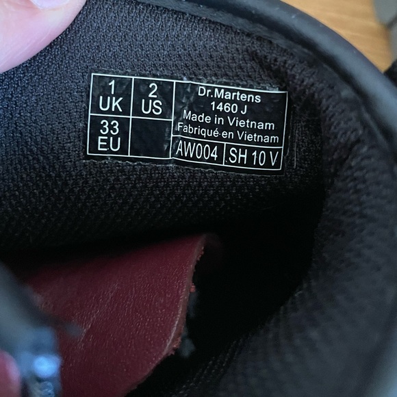 Dr. Martens 1460 J SMOOTH LEATHER LACE UP BOOTS cherry red - Picture 9 of 12